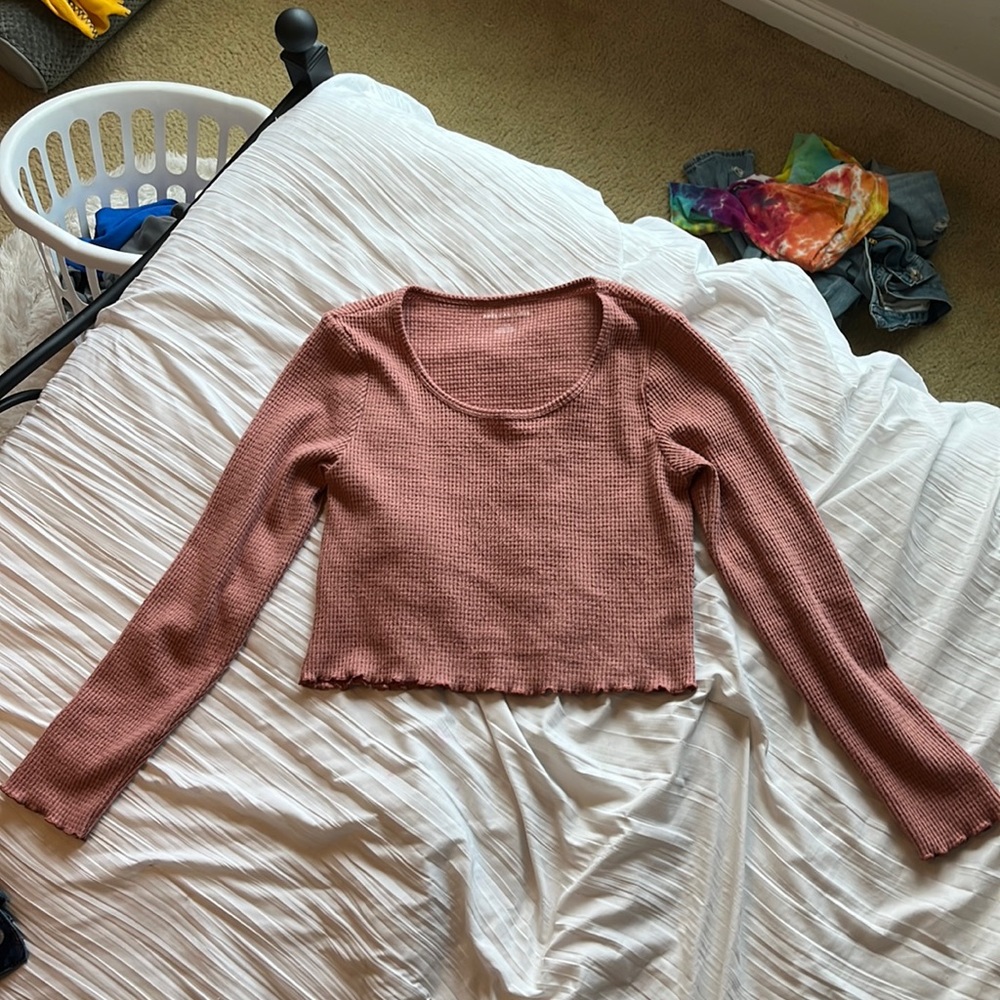 American eagle long sleeve crop top